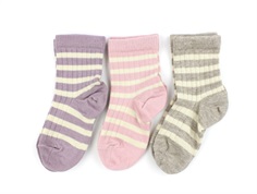 MP light brown melange mix striped socks Eli (3-pack)